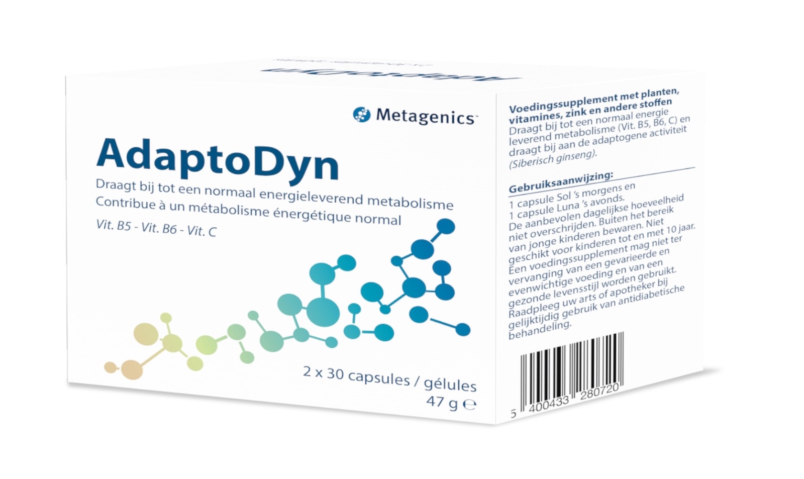 Koop Metagenics AdaptoDyn 2x30 Capsules