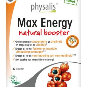 Koop Physalis Max Energy Natural Booster Tabletten