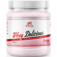 Aanbieding XXL Nutrition Whey Delicious Aardbei 450 gram