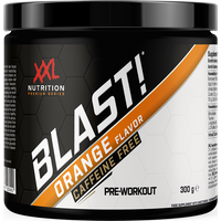 Aanbieding XXL Nutrition Blast! Pre Workout - Cafeïne vrij Sinaasappel 300 gram