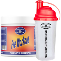 Aanbieding XXL Nutrition No Nonsense Pre Workout met Retro Shaker