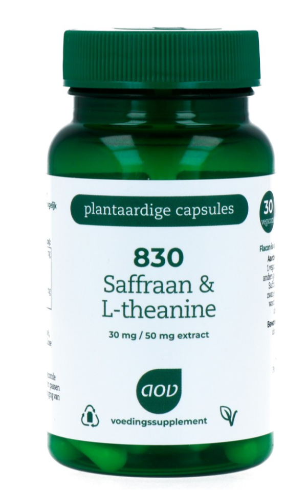 Koop AOV 830 Saffraan L-Theanine Capsules